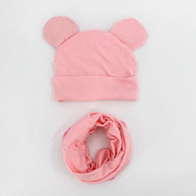 Load image into Gallery viewer, Baby Hat Cotton Ear Cap For Boys And Girls Winter Hat Scarf Set Children Boys Cap Scarf
