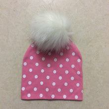 Load image into Gallery viewer, Luxury Modern Baby Hat Cotton Printing Hat With Pompon For Girls Autumn Winter Boys Caps Children Bonnet For Kids
