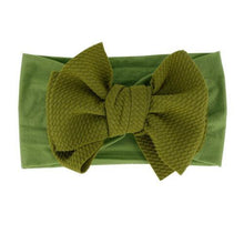 Load image into Gallery viewer, Baby Accessories Infant Baby Girl Cute Bow Headband Newborn Solid Headwear Headdress Nylon Elastic Hair Band Bow For Girls
