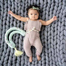 Load image into Gallery viewer, Newborn Baby Girl Boy Backless Striped Ruffle Romper Overalls Jumpsuit Clothes In Retro Syle For Boys And Girls
