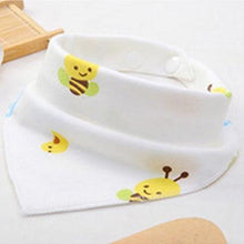 Load image into Gallery viewer, Cute Breathable Bibs Baby Feeding Cartoon Printing Super Absorbent Triangle Scarf Bib Cotton For Newborn Infant Girls And Boys
