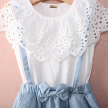 Load image into Gallery viewer, Toddler Kid Girl Ruffles Tops T-shirt  Strap Dress Outfit Cute Clothes Set Perfect Gift Unique Design
