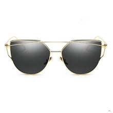 Load image into Gallery viewer, Luxury Vintage Modern Cat Eye Metal High Quality Frame  With Miror Sunglasses For  Women and Lady sunglasses With UV400 Protection
