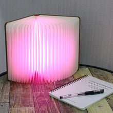 Load image into Gallery viewer, STEVVEX Led Book Lamp Light USB Rechargeable Foldable Wooden Night Light Valentine Birthday Christmas Gift for Family Friend Rechargeable Unique Gift
