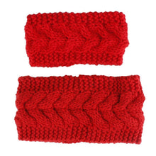 Load image into Gallery viewer, HandmadeKnit Wool Hairband for Mother &amp; Daughter Headband Knit Flower Hairband Ear Warmer Headwrap

