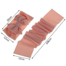 Load image into Gallery viewer, Fashion Trend Big Modern Baby Bow Accessories For Toddler Girls In Solid Bow Hairband Stretch Turban Knot Head Wrap Color  for Kids
