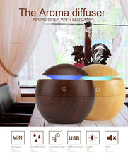 Load image into Gallery viewer, Mini USB Aroma Essential Oil Diffuser Ultrasonic Air Humidifier Mist Maker Aroma  7 Color LED Light Home Office
