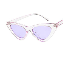 Load image into Gallery viewer, Elegant Cute Retro Cat Eye Sunglasses For  Women With Small Black White Triangle Vintage Ladies Sunglasses and UV400 Protection
