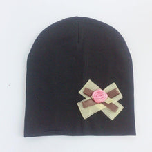 Load image into Gallery viewer, Modern Elegant Baby Girl Hat Cap With Bow and Dots Cotton Flower Beanie for Girls Butterfly Knot
