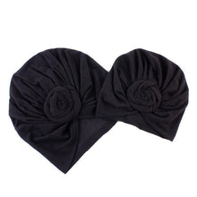 Load image into Gallery viewer, Modern Cotton Hat Handmade Baby Girls Turban Hats Twist Knot Women Caps For Mom And Daughter In Elegant Design
