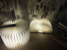 Load image into Gallery viewer, STEVVEX Led Book Lamp Light USB Rechargeable Foldable Wooden Night Light Valentine Birthday Christmas Gift for Family Friend Rechargeable Unique Gift
