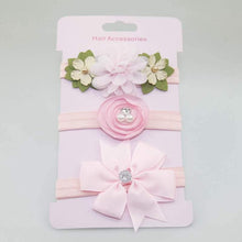 Load image into Gallery viewer, Luxury Modern Baby Headband Crown Flower Bows Hairband Baby Girl Headbands Newborn Hair Accessories Elastic Baby Hair Band
