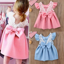 Load image into Gallery viewer, Luxury Modern Elegant Baby Girl Tops Bow Dresses Lace Ball Gown Tutu Party Dress Sundress Baby Girls Princess Clothing Style
