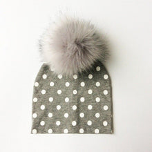Load image into Gallery viewer, Luxury Modern Baby Hat Cotton Printing Hat With Pompon For Girls Autumn Winter Boys Caps Children Bonnet For Kids

