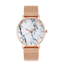 Load image into Gallery viewer, Fashion Rose Gold Mesh Band Creative Marble Female Wrist Watch Luxury Women Quartz Watches Gifts  For Women and Girls
