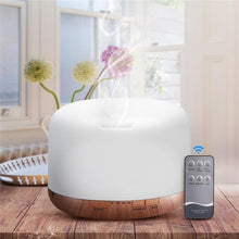 Load image into Gallery viewer, Air Humidifier Essential oil diffuser 300ML 500ML Ultrasonic Cool Mist Maker Fogger Humidifier LED Lamp Aroma Diffuser Electric  Aromatherapy Diffuser umidifier Aroma Essential Oil Diffuser with 4 Timers 2 Misting Modes Waterless Auto Off
