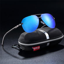 Load image into Gallery viewer, Luxury  Aluminium Magnesium Men's Sports Driving Polarized Sunglasses With Stanless Steel Frame Ultra Light Men Glasses In Aviation Pilot Style With UV400 Protection
