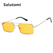 Load image into Gallery viewer, Luxury Famous Retro Modern Square Unisex Men and  Women‘s Sunglasses  With Alloy Metal Small Frame With Clear Double Bridge Men's Sunglasses
