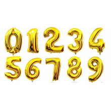 Load image into Gallery viewer, Big 32 Inch Number Foil Balloons Gold Silver Blue Digital Globos For Wedding Birthday Party Decoration In NEW Luxury Style
