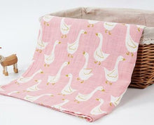 Load image into Gallery viewer, Baby Blankets Newborn Soft Organic Cotton Baby Blanket Muslin Swaddle Wrap Feeding Burp Cloth
