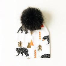 Load image into Gallery viewer, Luxury Modern Unique Toddler Boys and Girls Cartoon Printing Cotton Pompom Cap For Baby Beanie Hat With Pompon For Kids
