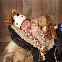 Load image into Gallery viewer, Modern Baby Cap Deer Design Handmade Crochet Deer Costume Set Knitted Hats And Toy For Girls and Boys Kids
