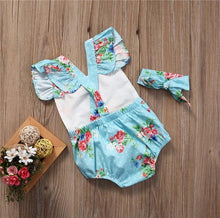 Load image into Gallery viewer, 2pcs/Set Newborn Baby  Sleeveless Cotton Baby Rompers With Headband for Girl/Boy Clothes Casual Design With Bow
