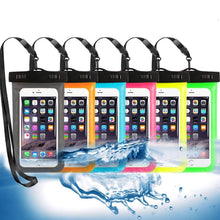 Load image into Gallery viewer, Universal Waterproof Pouch Case Cell Phones Portable Bag Swimming Bags Dry Case Cover For iPhone Under 6.5 inch Large Phone Dry Bag Waterproof Case for iPhone
