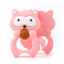 Load image into Gallery viewer, Gingerbread Man Raccoon Donut Silicone Teether Latex Free Teething Toy Baby Gift Food Grade Silicone
