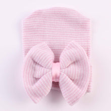 Load image into Gallery viewer, Newborn Baby Hat Baby Girls Bowknot Cap Warm Breathable Infant Cap With Big Bow In Modern Design For Baby Kids
