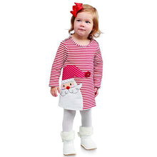Load image into Gallery viewer, Baby Girl Princess Dress Toddler  Kids  Stripe Christmas Cartoon Deer   Outfits Unique Design
