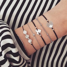 Load image into Gallery viewer, Boho Rose Map Bracelets &amp; Bangles for Women Bohemian Round  Charm Bracelet Set Fashion Multilayer Accessories Luxury Jewelry
