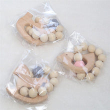 Load image into Gallery viewer, Modern Baby Silicone Wooden  Nursing Bracelets Wood Teether Silicone Beads Teething Wood Rattles Toys for Baby
