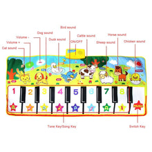 Load image into Gallery viewer, Musical Mat With Animal Voice Baby Piano Playing Carpet Music Game Instrument Toys Early Educational Toys For Kids
