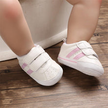 Load image into Gallery viewer, Fashion Soft Sole Hook Loop Pre Walker Sneakers Unisex Baby Boy Girl Leather Sports Non-slip Walker Shoes

