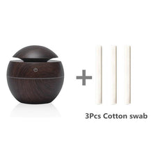Load image into Gallery viewer, Mini Air Humidifier Ultrasonic USB Aroma Wood Grain LED Night Light  Electric Essential Oil  Diffuser Aromatherapy Home
