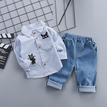 Load image into Gallery viewer, Modern Luxury Classic style Fall Baby Boys and Girls Clothing Set T-shirt Tops Pant Tracksuits Outfits For Kids
