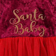 Load image into Gallery viewer, Autumn  Baby Girls Christmas Red Long Sleeve  Letters Printed Pattern Dress Festival Unique Design
