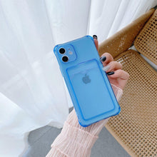 Load image into Gallery viewer, Transparent Wallet Case For iPhone 14 13 12 Pro Max Mini  Shockproof Cover with Card Slots Pockets Slim Fit Thin Protective Soft Shock-Absorbing Lightweight Wallet Case
