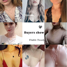 Load image into Gallery viewer, Modern Vintage Multilayer Crystal Gold Choker Pendant Necklace For Women Luxury Jewelry Perfect Gift Cool Style
