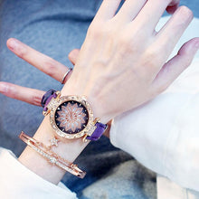 Load image into Gallery viewer, Women Elegant Popular Watch Set Starry Sky Ladies Bracelet Watch Casual Leather Sports Quartz Wristwatch For Women and Girls
