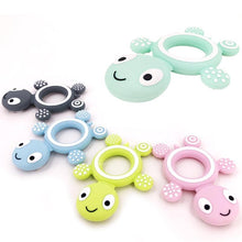 Load image into Gallery viewer, Baby Silicone Teethers Food  Cute Turtle Tiny  Teething Baby Shower Gifts Cartoon Animals Teether
