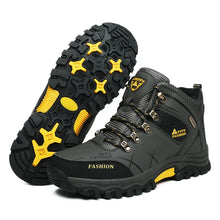 Load image into Gallery viewer, Brand Men Winter Snow Boots Waterproof Leather Sneakers Super  Warm Men's Boots Outdoor Male Hiking Boots Work Shoes Size 39-47
