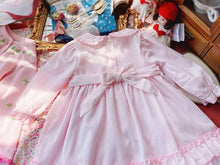Load image into Gallery viewer, Handmade Luxury Interesting Baby Girl Spring Autumn Long Sleeve Pink Handmade Smoking Dress
