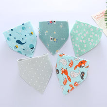 Load image into Gallery viewer, Trend 5PCS/SET Pack Baby Cotton Cartoon Saliva Towel Bandana Bibs For Baby Feeding Accessory For Baby Kids
