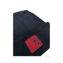 Load image into Gallery viewer, Haakwear Exclusive Love-Inspired H-Stitch Beanie – Limited Edition  Black Hat with Love Monkey
