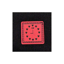 Load image into Gallery viewer, Love-Inspired H-Stitch Beanie – Black Heart Clock | Limited Edition | Trending Now

