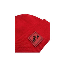 Load image into Gallery viewer, Love-Inspired H-Stitch Beanie – Scarlet Red Elelove Elephants
