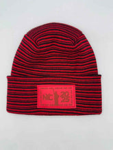 Load image into Gallery viewer, H-Stitch™ Contrast Cuffed Beanie – Black/Red | New Year 2025 Limited Edition | Made in USA
