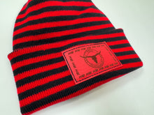 Load image into Gallery viewer, Haakwear Texas H Stitch Cuffed Beanie "We Don't Call 911"- Made in USA Hats (Limited Edition) - Black / Red RoRo
